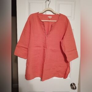 Eileen Fisher Sequin Linen Tunic Size XL